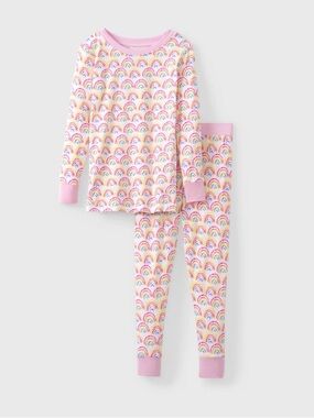 2T Little Sleepies Pink Rainbow Print Long Sleeve Pajama Set